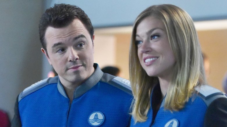 Seth MacFarlane and Adrianne Palicki in The Orville