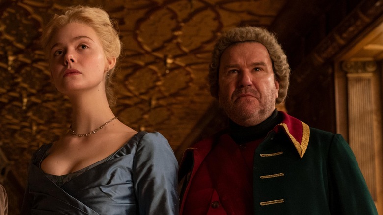 Elle Fanning and Douglas Hodge in The Great