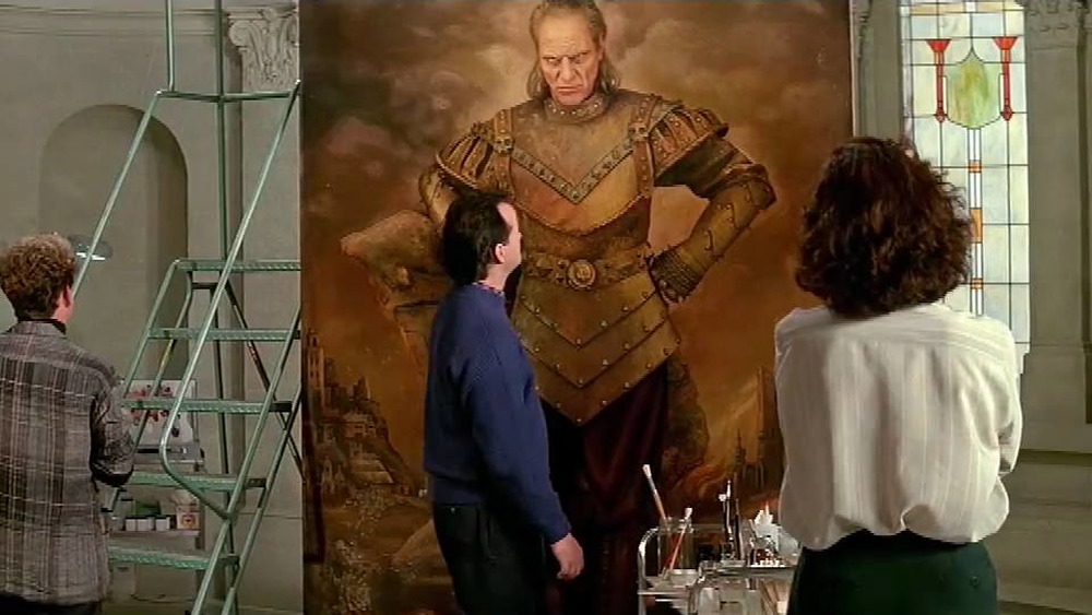 Peter Venkman looking at painting