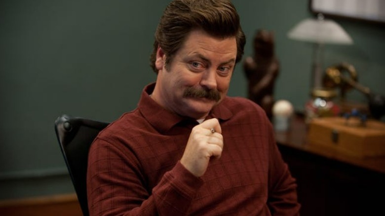 Ron Swanson smiling