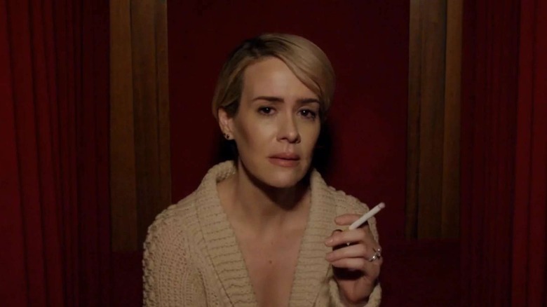 Sarah Paulson smokes as Audrey Tindall in AHS: Roanoke 