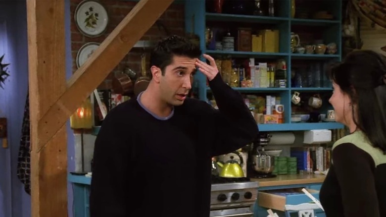 David Schwimmer Ross holding forehead