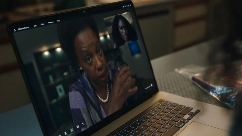 Amanda Waller on laptop screen