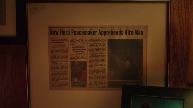 Peacemaker newspaper clipping of Kite-Man