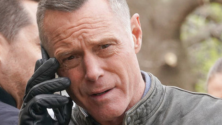 Hank Voight talks on phone