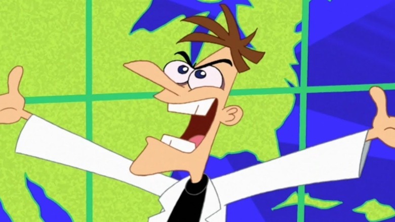 Doofenshmirtz shouting in front of map