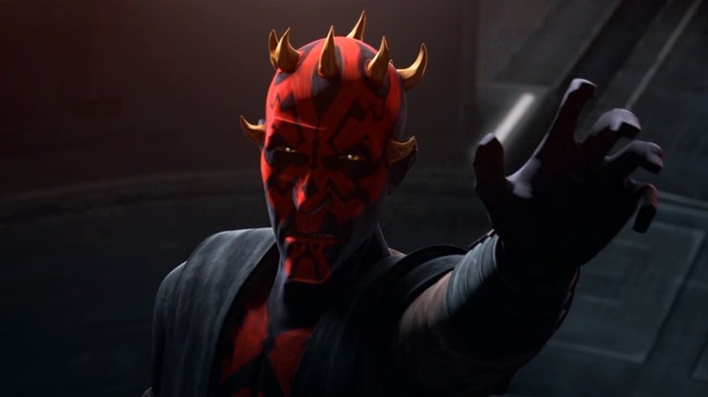 Maul holds arm outstretched 