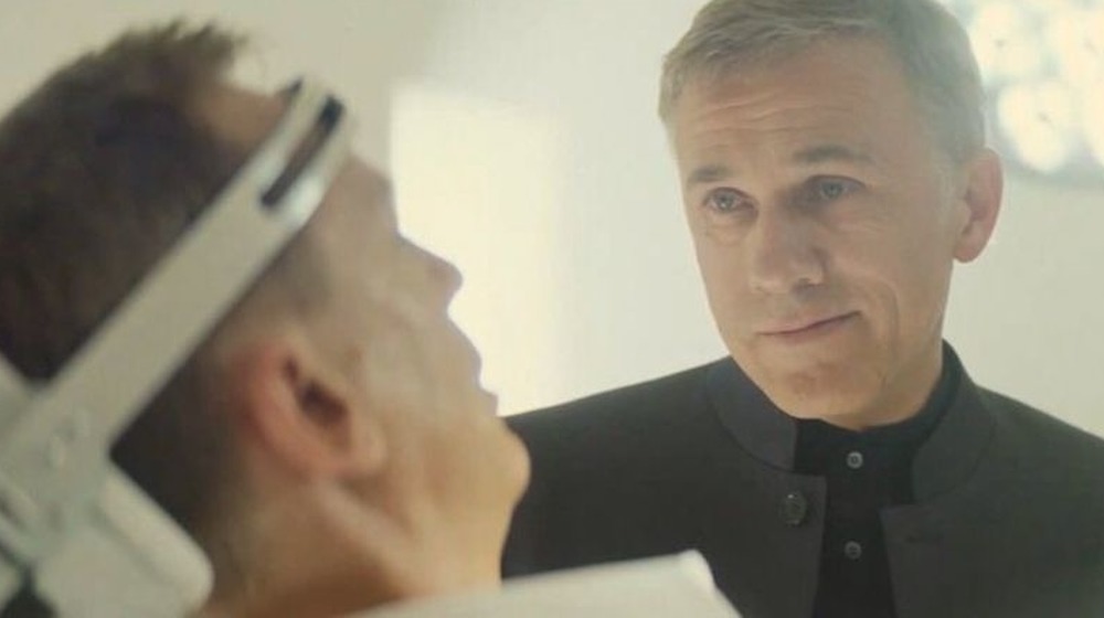 Christoph Waltz as Blofeld and Daniel Craig as James Bond