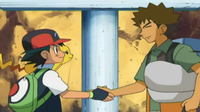 Ash saying goodbye to Brock