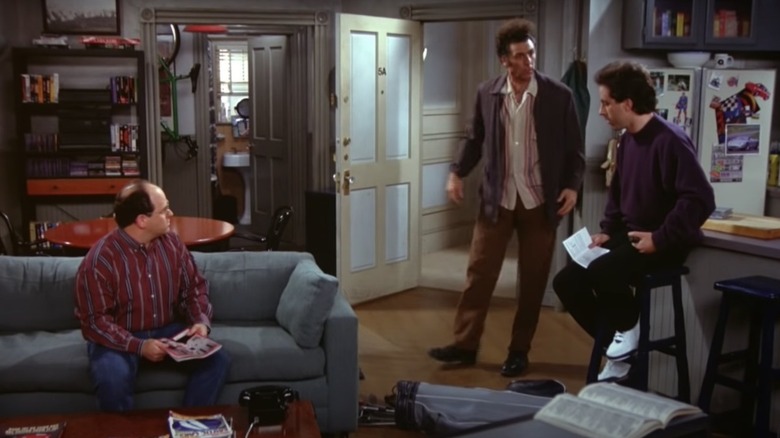 Kramer and George at Jerry's place