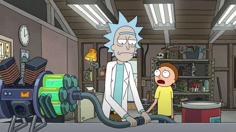 Rick and Morty hanging out