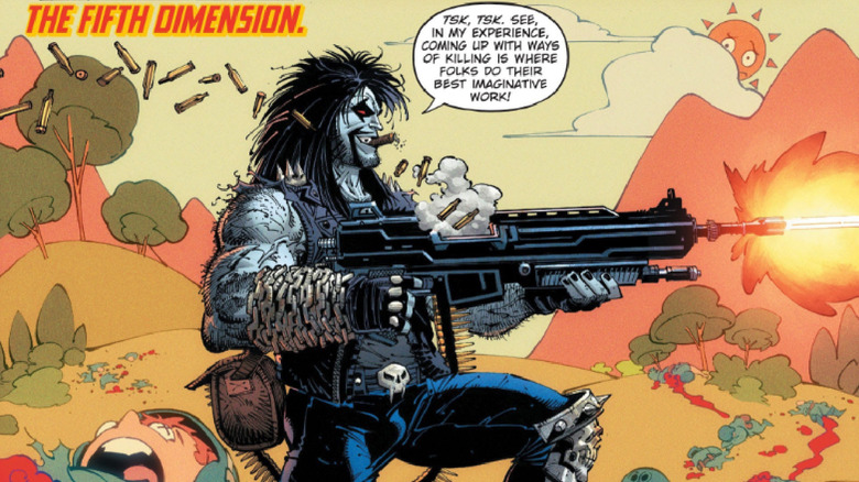 Lobo fires a gun