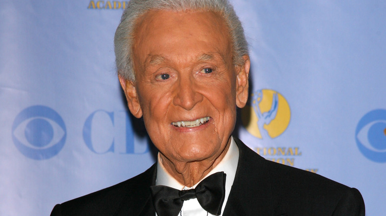 Bob Barker wears a tuxedo