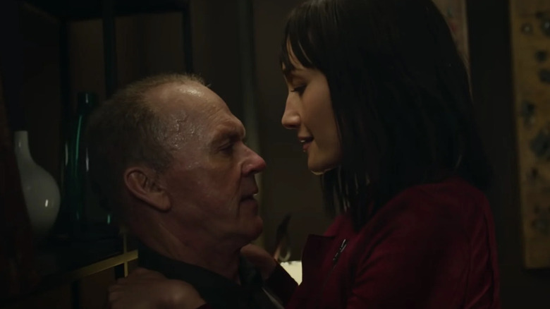 Michael Keaton and Maggie Q in "The Protege"