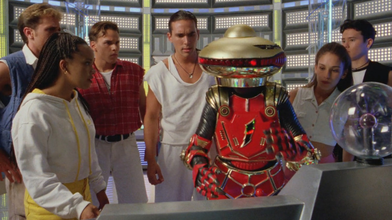 The Power Rangers rendezvous at the Command Center