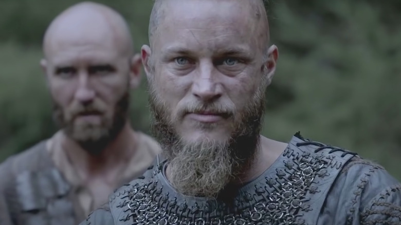 Ragnar Lothbrok looking stern