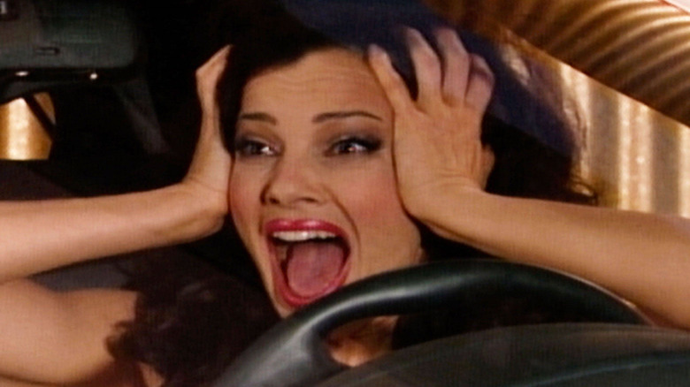 Fran Drescher laughing on The Nanny