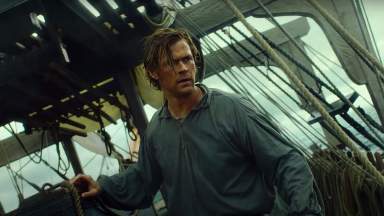 Owen Chase standing on a whaling ship