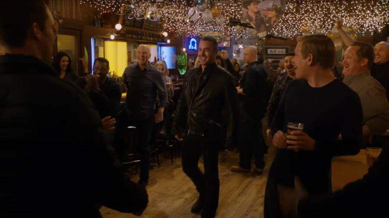 The crew of Chicago Fire enjoys a surprise party at Molly's