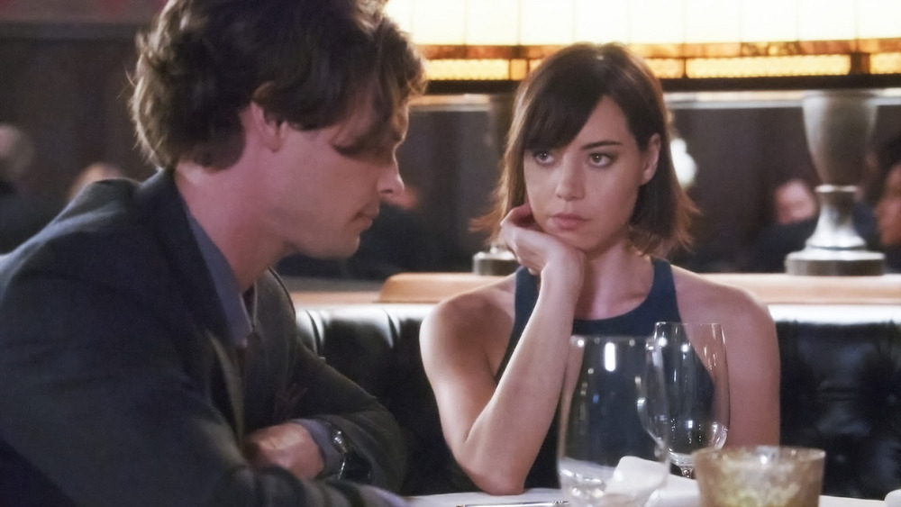 Cat Adams and Spencer Reid at dinner restaurant