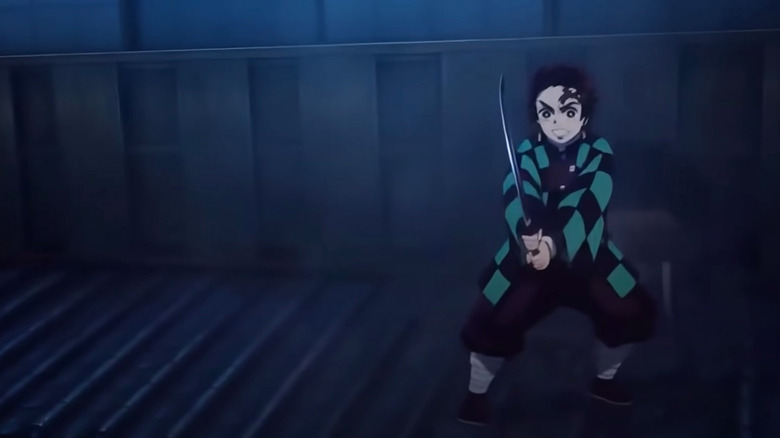 Tanjiro with his sword 