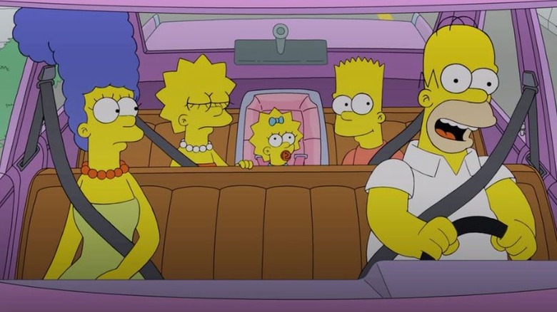 Simpsons in the car