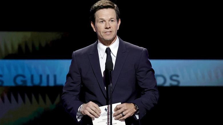 Mark Wahlberg presenting award