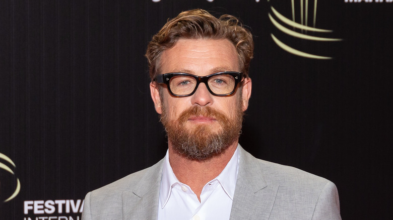 Simon Baker wearing glasses