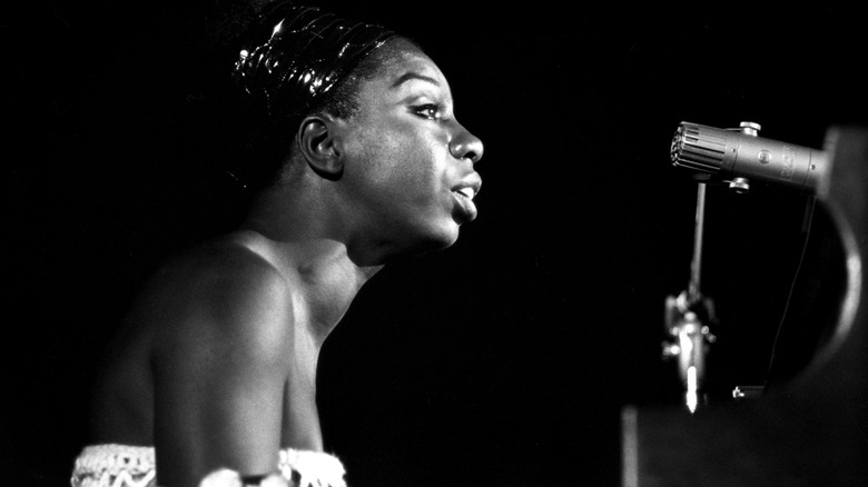 Nina Simone performing 