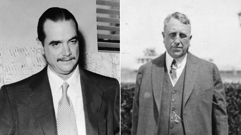 Split photo of Howard Hughes and William Randolph Hearst