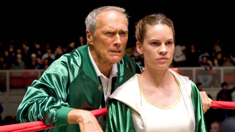 Clint Eastwood and Hilary Swank in Million Dollar Baby