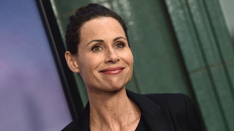 Minnie Driver smiles at premiere