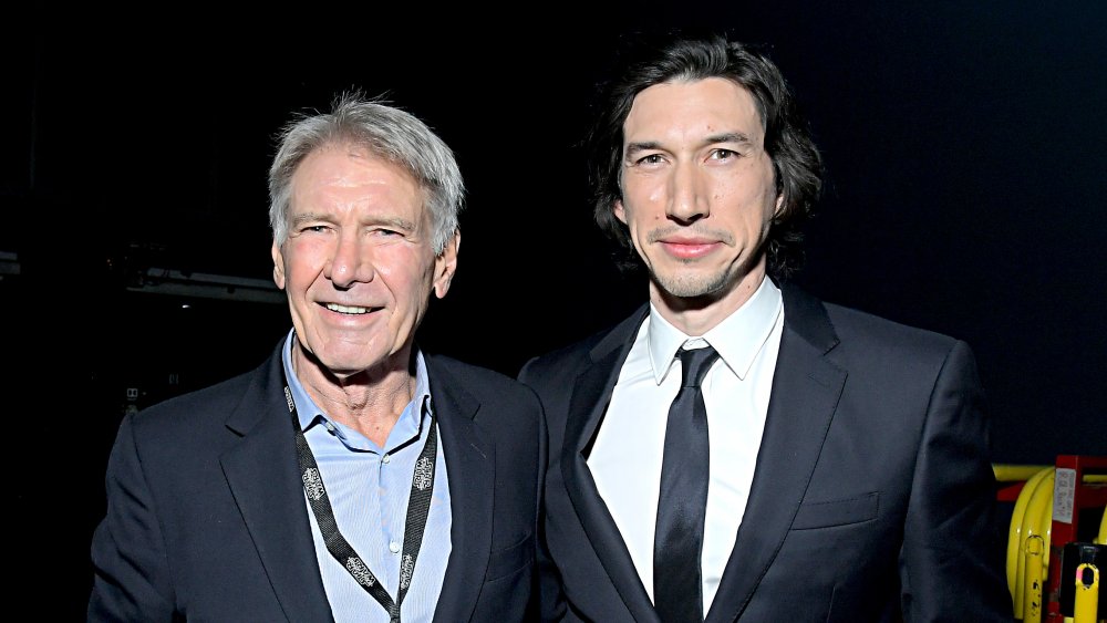 Adam Driver and Harrison Ford