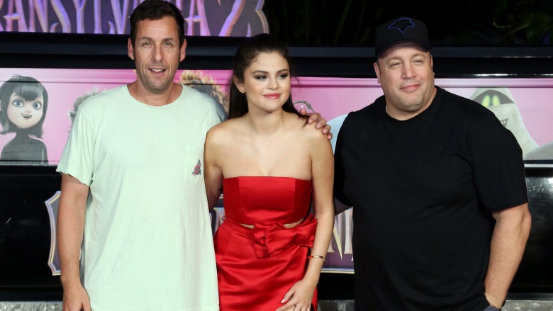 Adam Sandler, Selena Gomez, and Kevin James