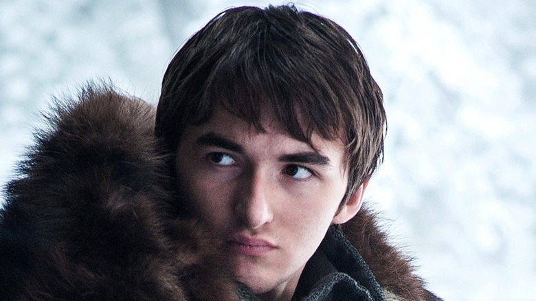 Bran Stark looks to the side