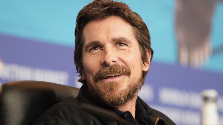 Christian Bale smiling