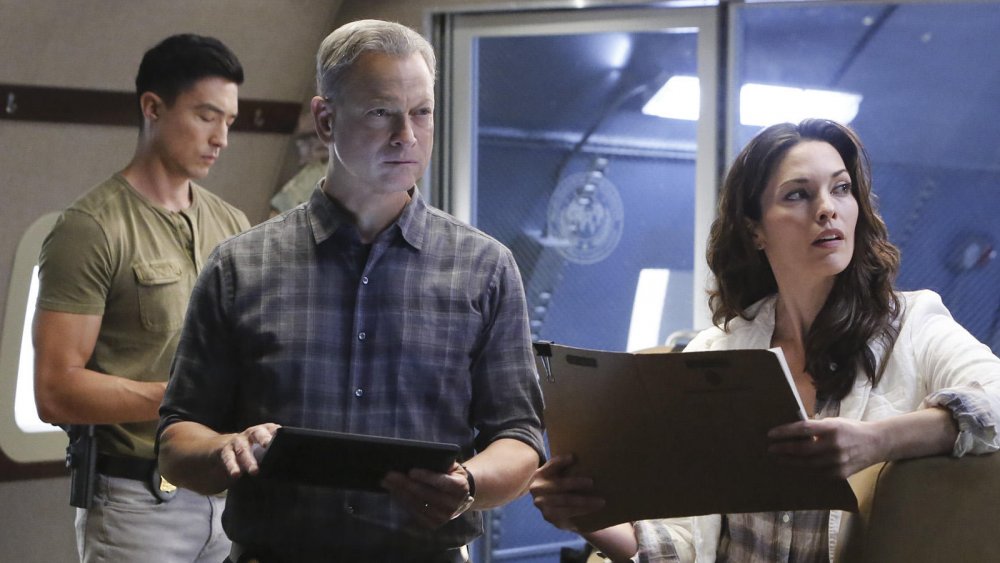 Alana de la Garza, Gary Sinise, and Daniel Henney in Criminal Minds: Beyond Borders