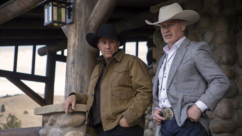 John and Beck standing in the ranch