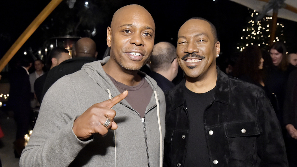 Eddie Murphy Dave Chappelle pointing