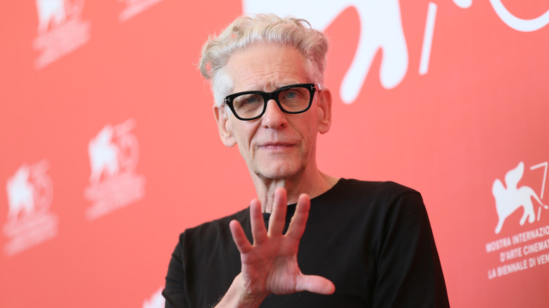 David Cronenberg black shirt at Venice Film Festival 