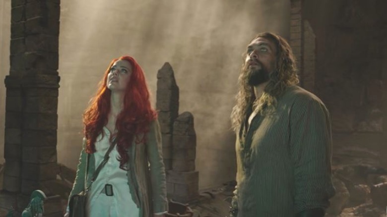 Aquaman and Mera looking up