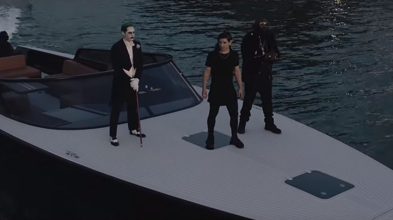 Jared Leto as the Joker, Skrillex as Skrillex, Rick Ross as Rick Ross in Purple Lamborghini