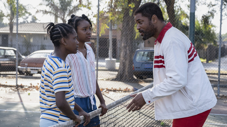 Will Smith providing some tennis advice King Richard