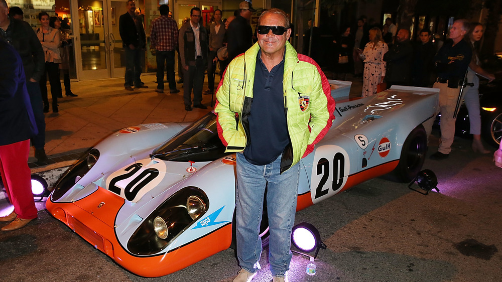 Chad McQueen with racecar