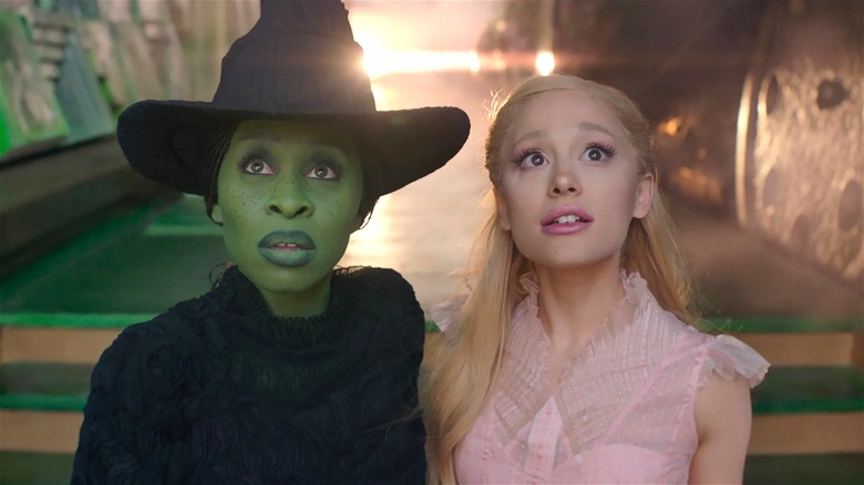 Elphaba and Galinda looking at the Emerald City in "Wicked"