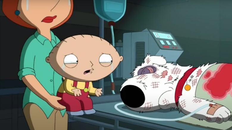 family guy brian died by car