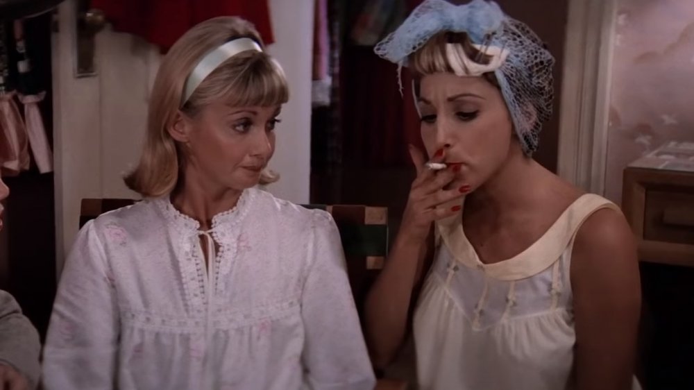 Didi Conn as Frenchy and Olivia Newton-John as Sandy in Grease