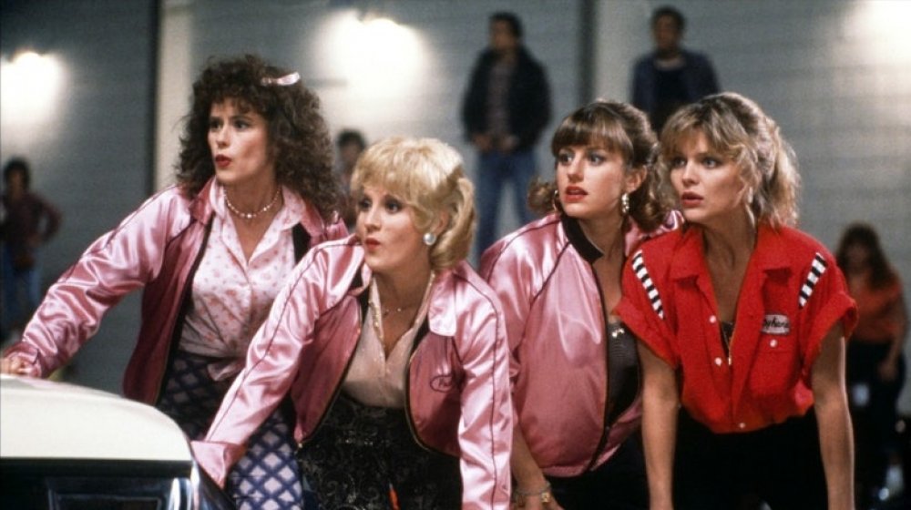 Michelle Pfeiffer and the Pink Ladies in Grease 2