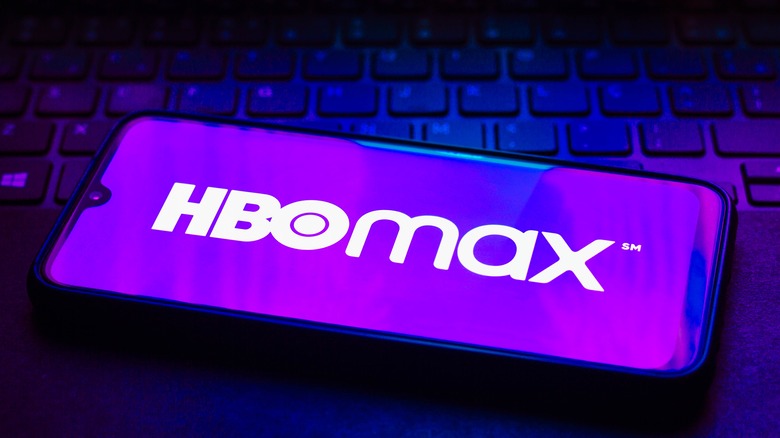 A cell phone playing HBO Max