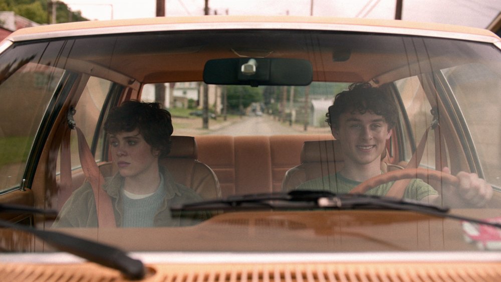 Sophia Lillis and Wyatt Oleff as Sydney and Stanley in I Am Not Okay with This